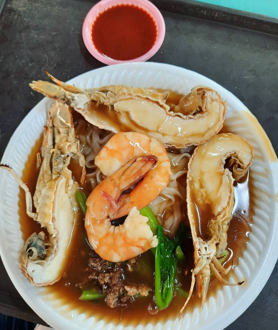 Crayfish prawn hor fun at a Chinatown hawker ($10)!