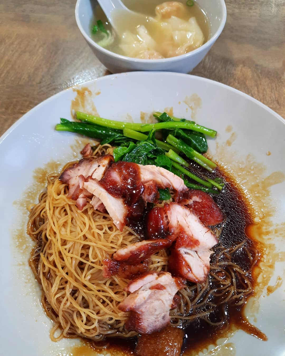 Wanton mee at a hawker stall ($3.50)!