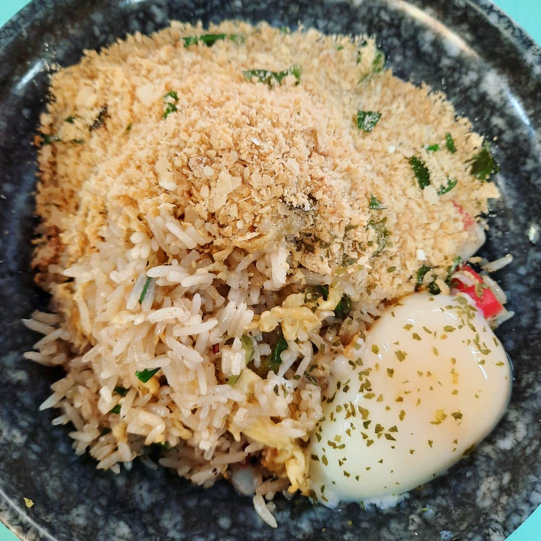 Cereal fried rice at a hawker stall ($6)!