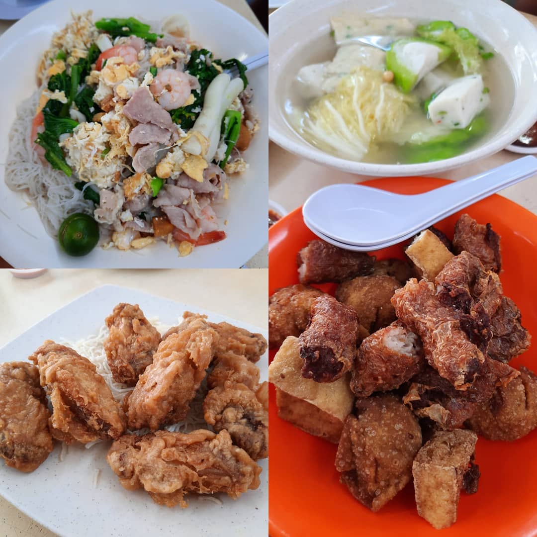 Sunday's hawker brunch — white bee hoon, YTF, fried chicken!