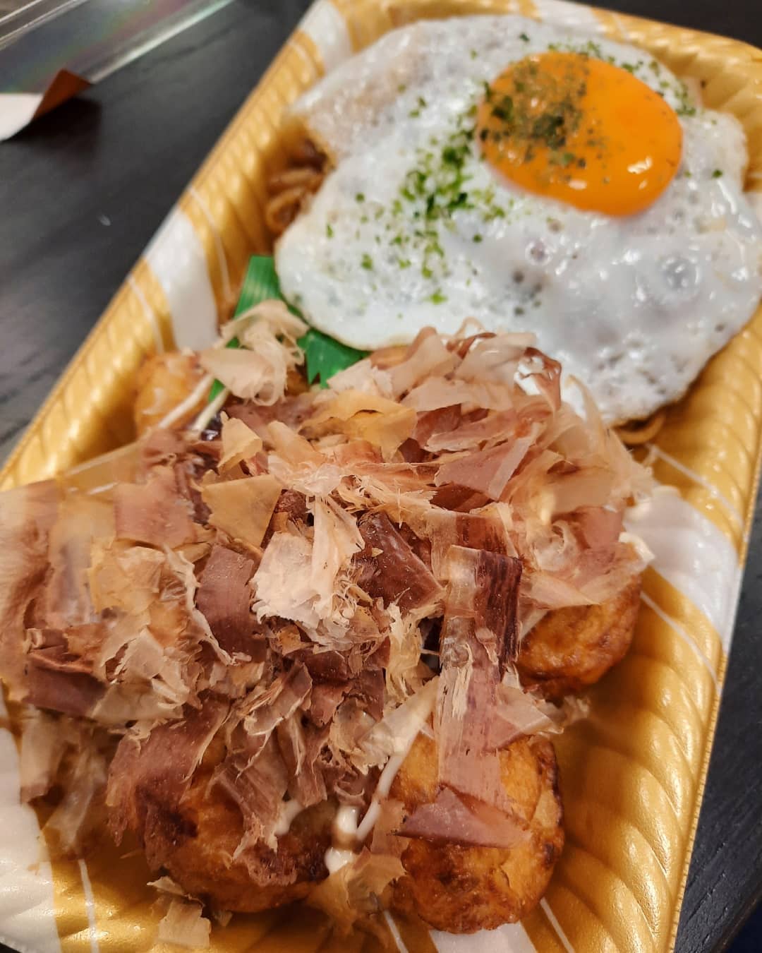 Takoyaki + Yakisoba set at a Japanese street-food spot ($8.90)!