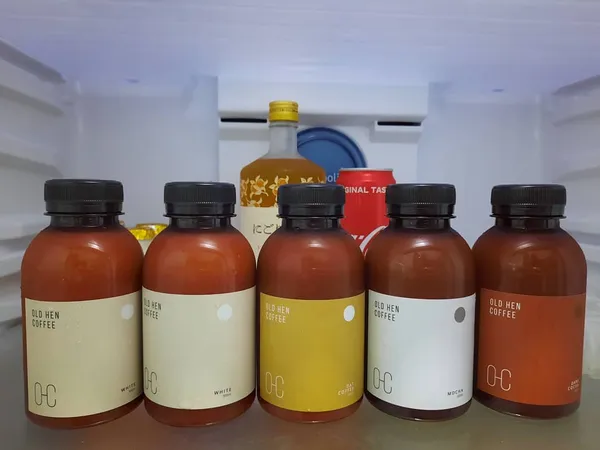 Old Hen Coffee cold brew haul — White, Oat, Mocha, Dark Cocoa via GrabFood ($32.60)!