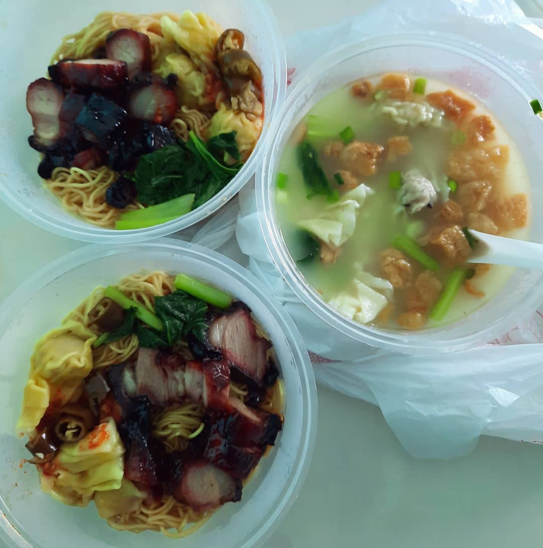 Wanton mee + dumplings soup takeaway ($5 each + $4)!