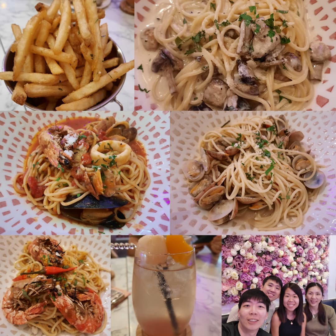 Sunday group dinner at a pasta café!