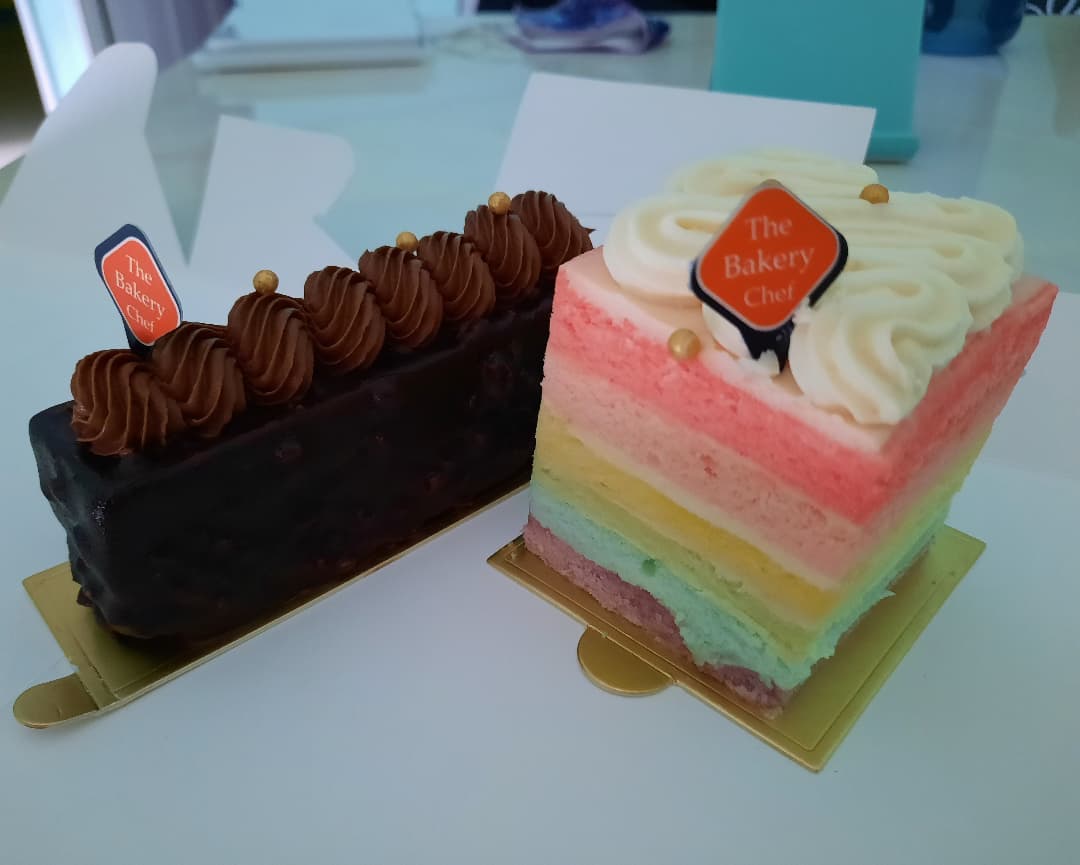 The Bakery Chef — Praline Delight + Classic Rainbow Cake ($11.62 GrabFood)!