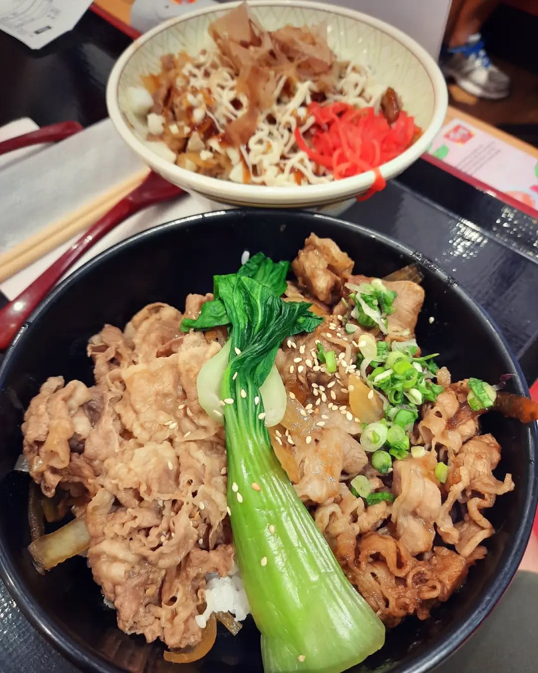 Saturday brunch — Yoshinoya Gyu Yakiniku + Okonomi Gyudon ($9.90 M + $8.80 XM)!