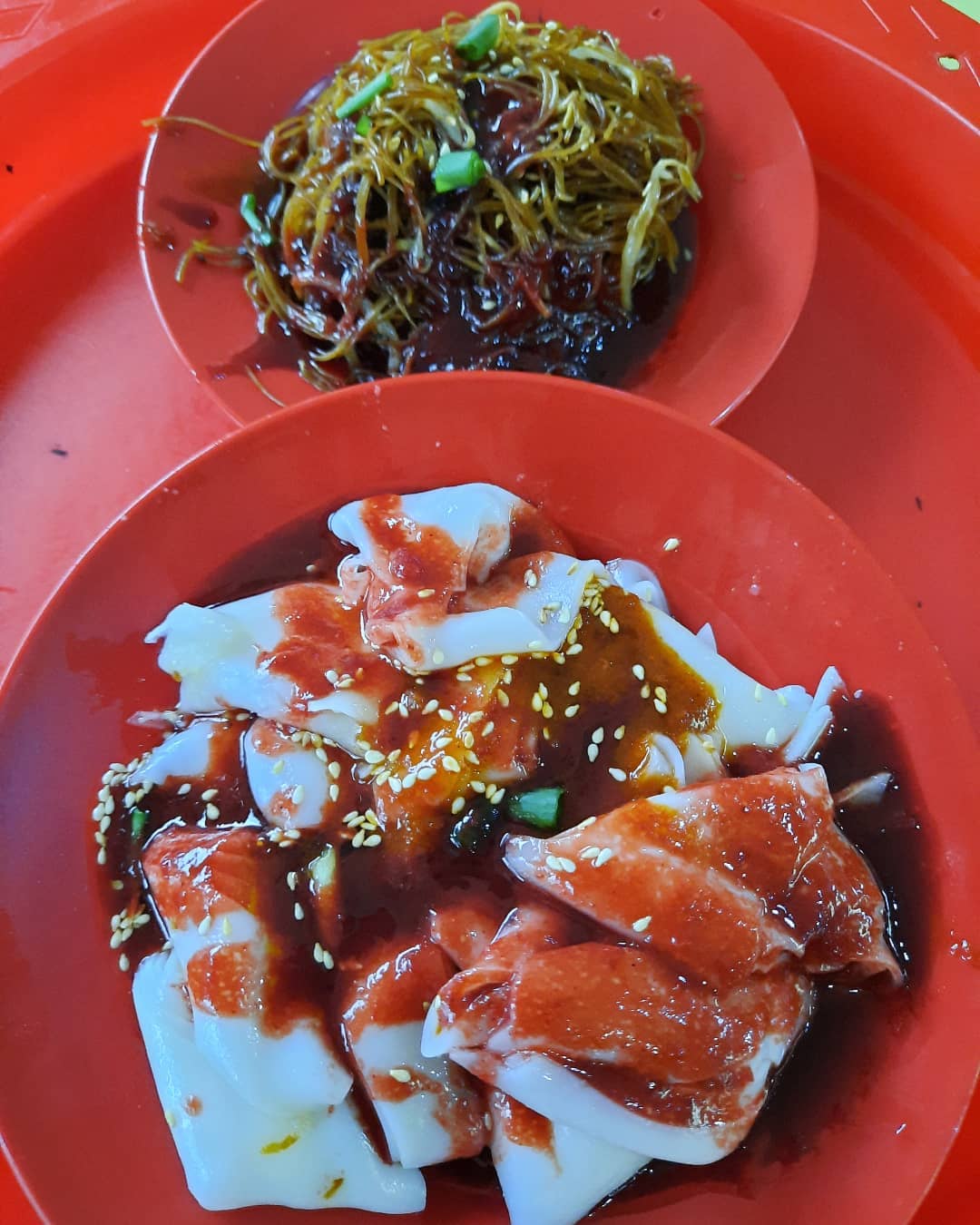 Chee cheong fun + bee hoon — kopitiam breakfast ($3)!