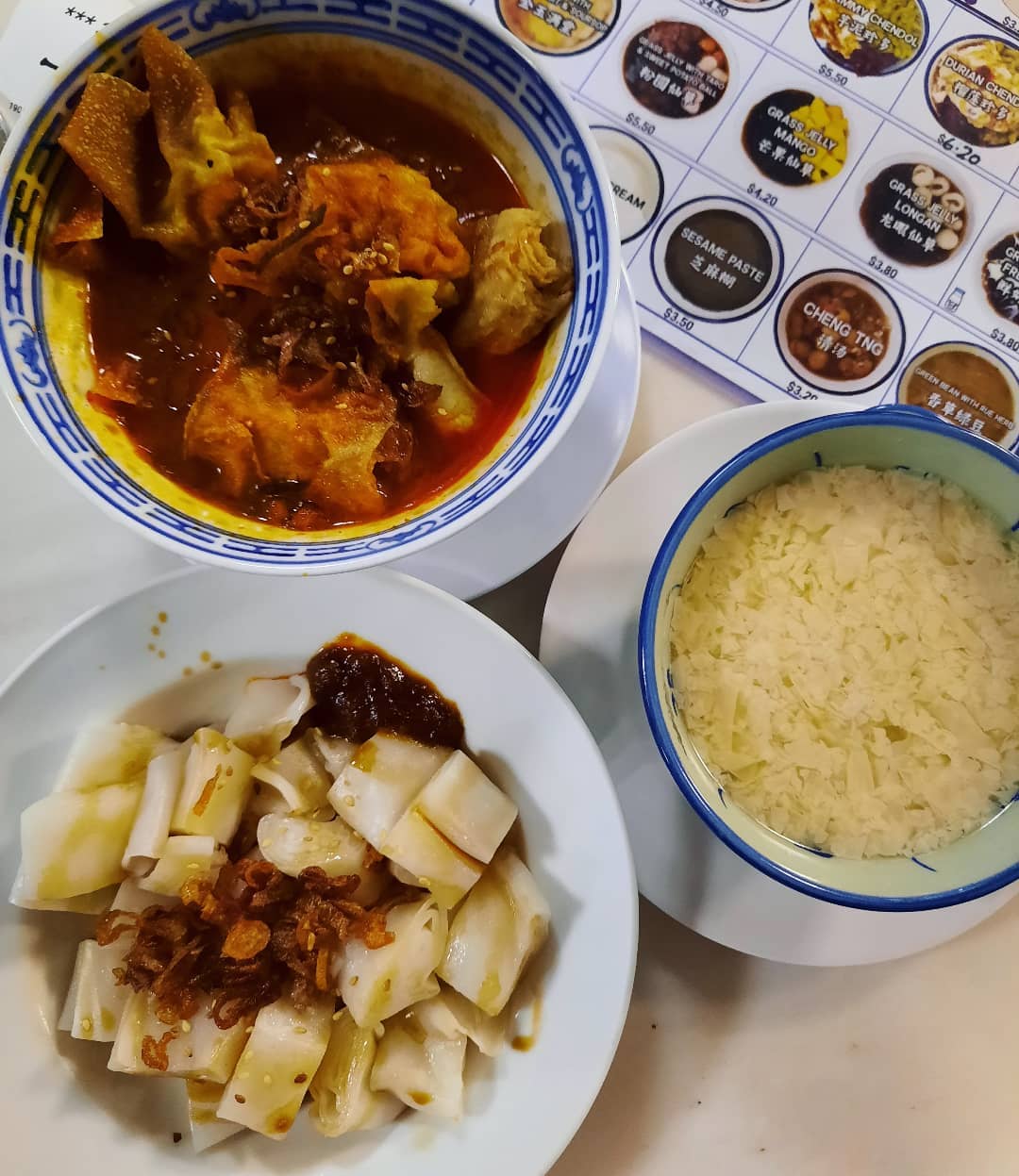 YTF curry + CCF + barley gingko beancurd ($8.90)!