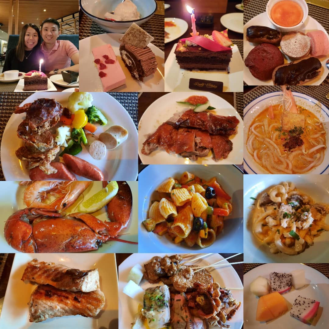 Birthday buffet dinner — hotel international spread!
