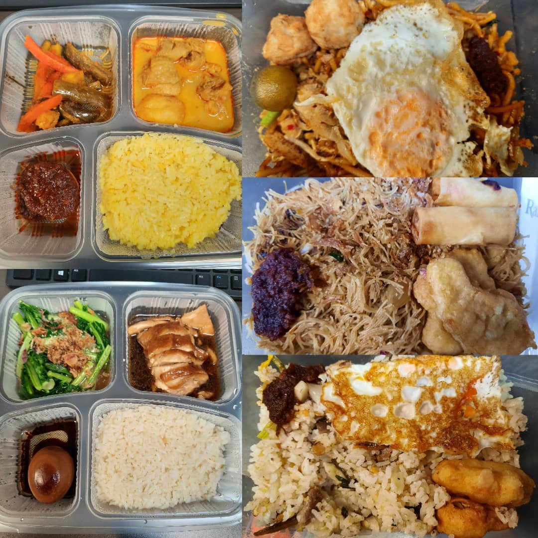 Last week's catered lunches — WFH bento rotation!