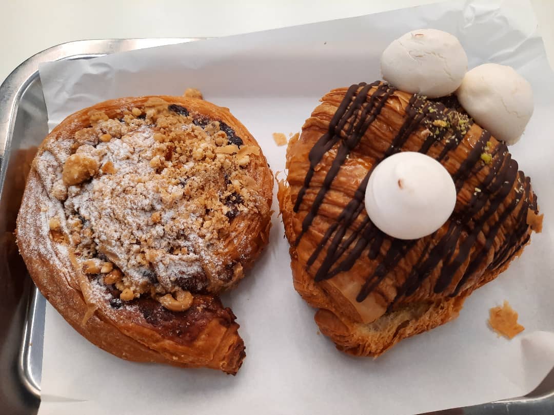 Brotherbird — toffeenut escargot + pistachio twice-baked croissant ($11.50)!