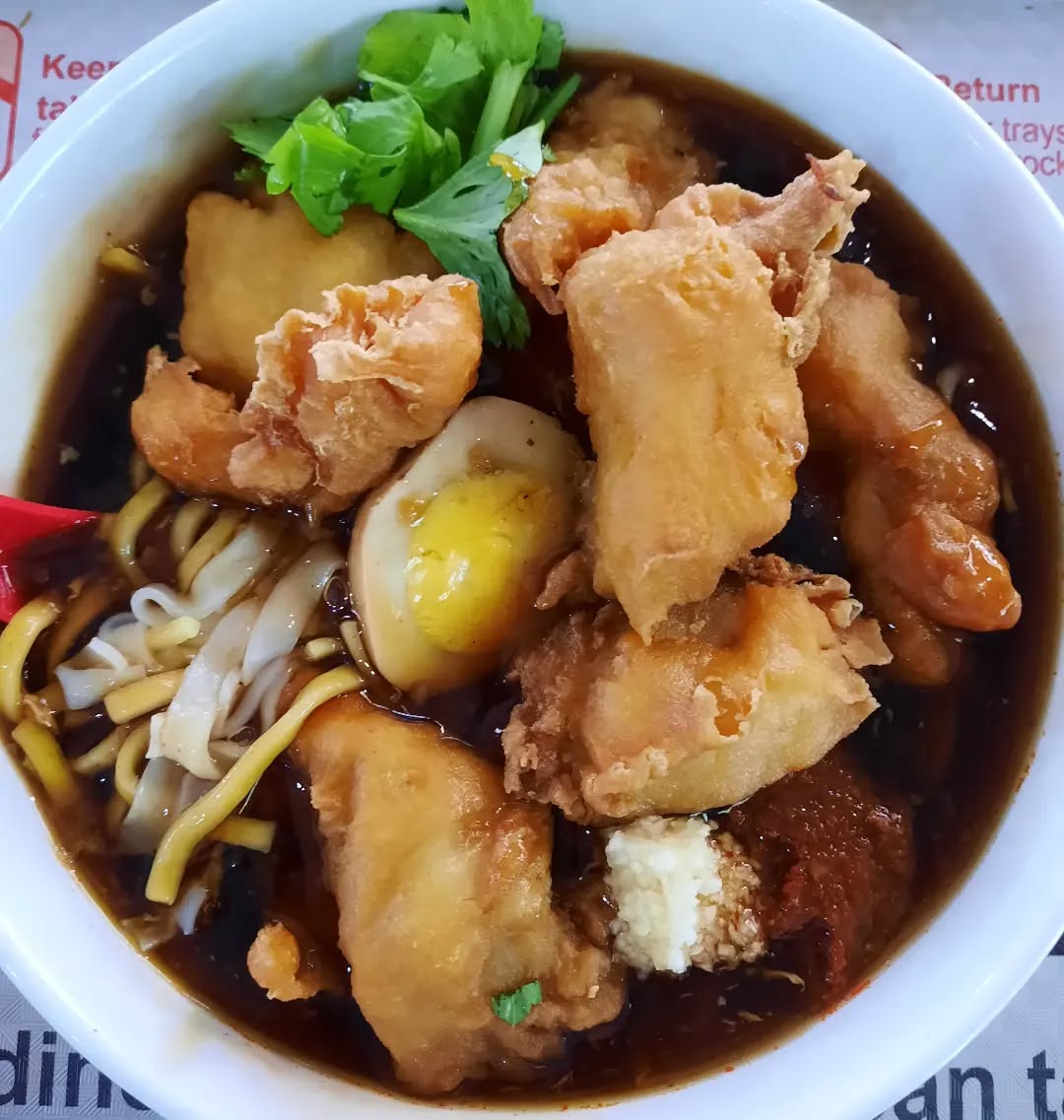 Fried fish lor mee ($4)!