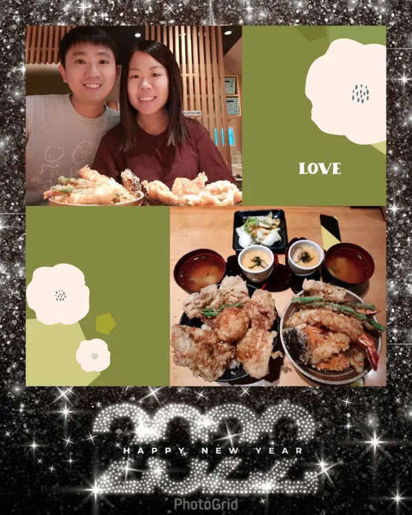 NYE 2022 — buta tama tendon + seafood tendon ($33.80++)!