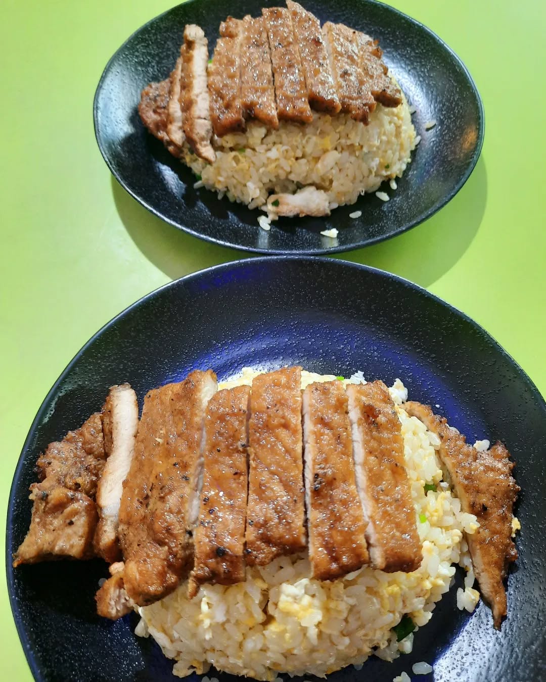 Chef Wang Fried Rice — pork chop egg fried rice ($6.50 each)!