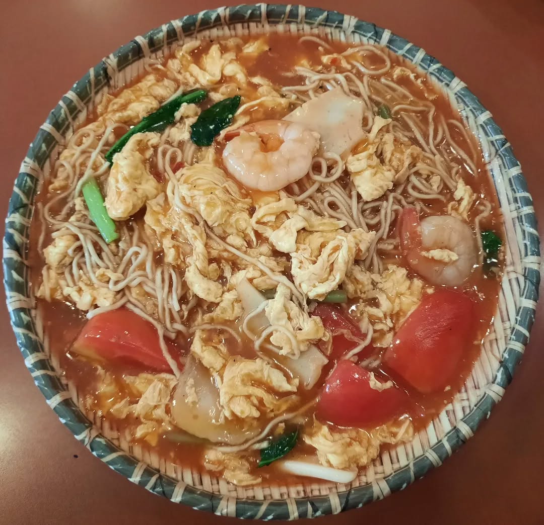 Tomato egg fried noodle ($7.50)!