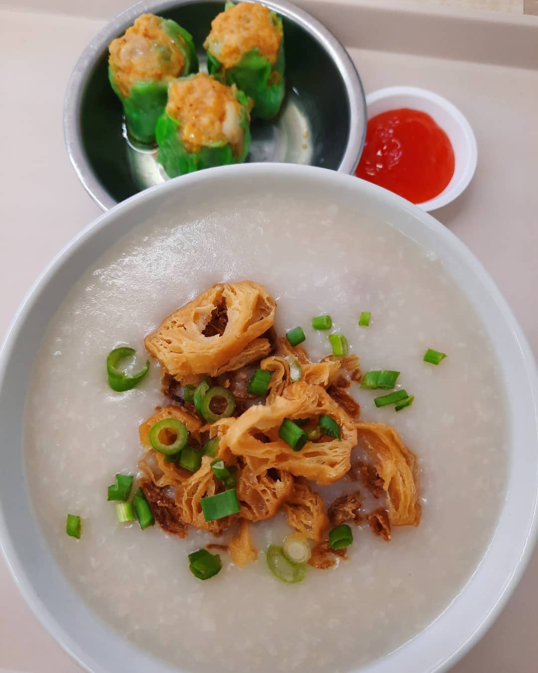 Black iberico pork congee + otah siew mai ($8.60)!