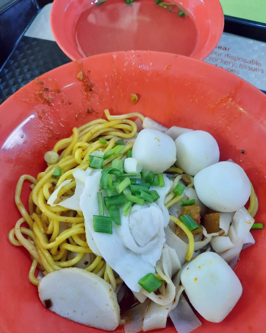 Fishball noodles ($3)!