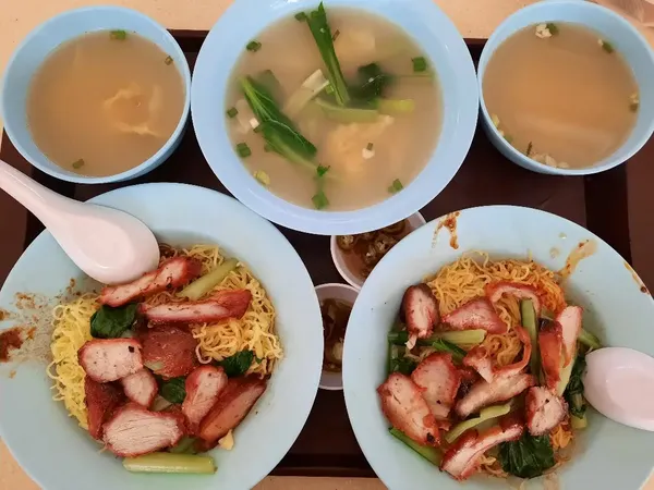 Wanton noodles + dumpling soup ($10)!