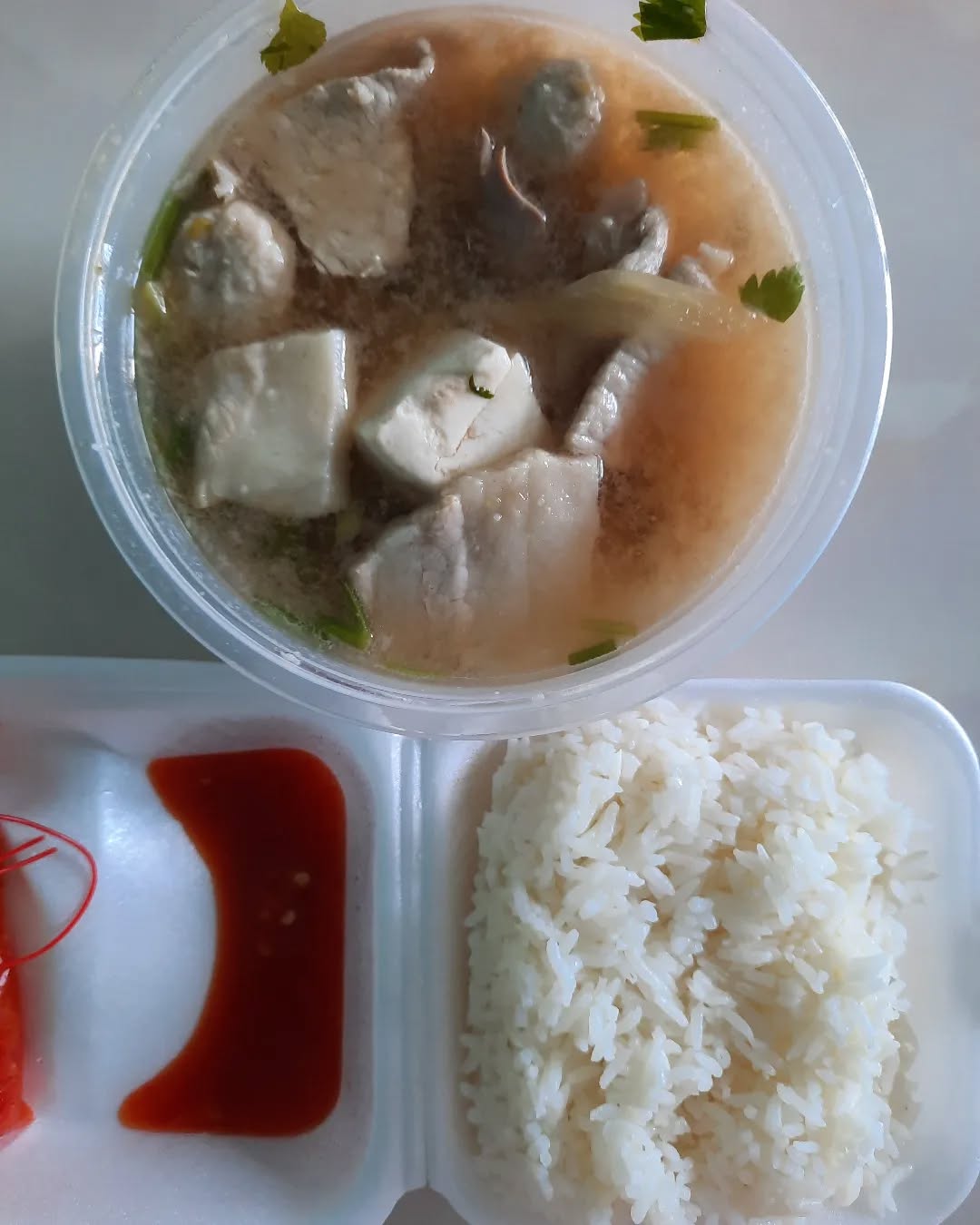 Pig organ soup (猪杂汤) via GrabFood ($7.48)!