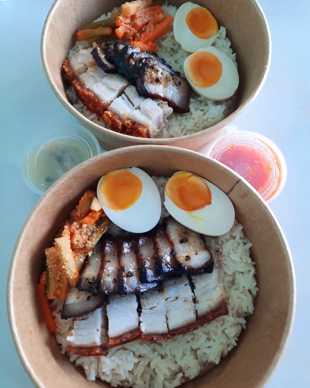 Char siew + roasted pork rice ($9.90 each)!
