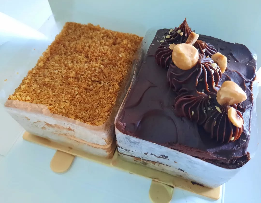 Honey cake + hazelnut cookie dough ($16)!