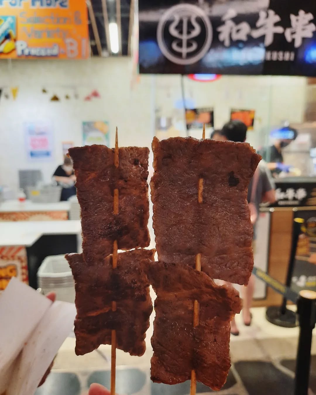 Donki — premium wagyu kushi (2 for $15.80)!
