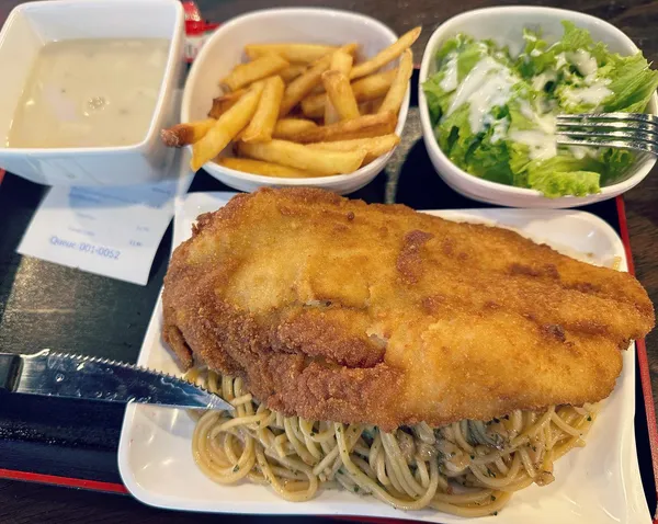 Fish Fillet Aglio Olio Set ($11.90)!
