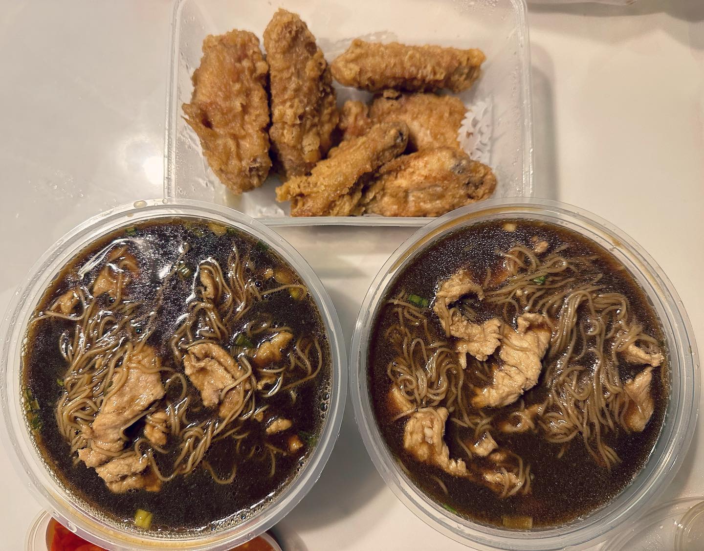 Pork mee sua + har cheong chicken (GrabFood: $39.10)!