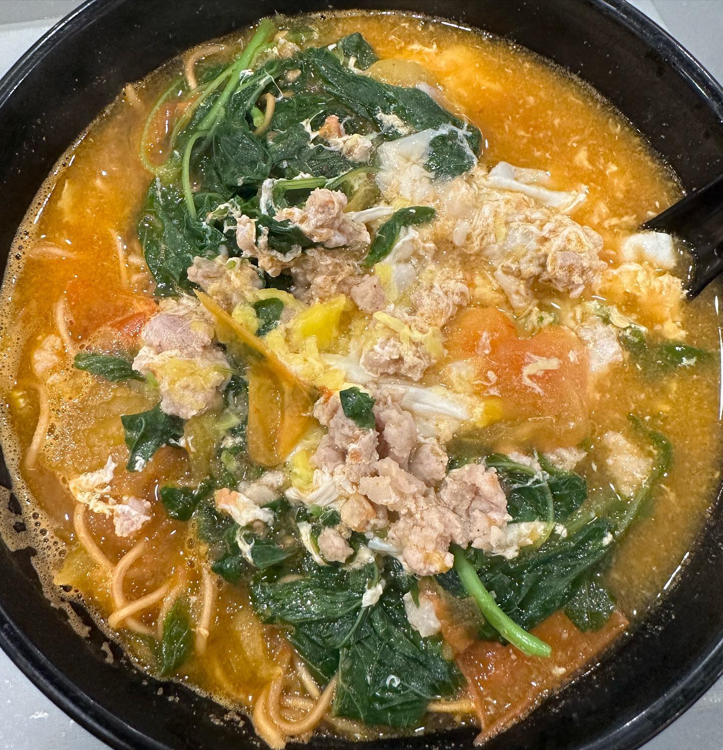 Tomato minced meat spinach ee mee ($6.60)!