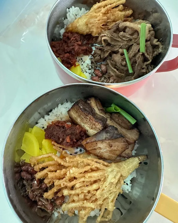 Nasi-Don — signature pork belly + black pepper pork ($14.80)!