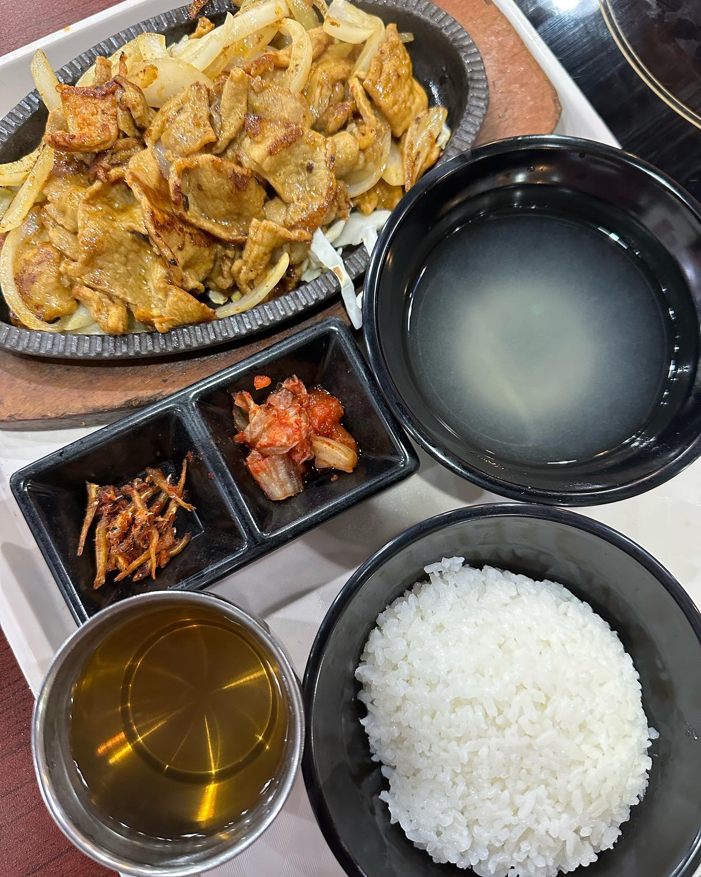 Korean hot plate pork ($7)!