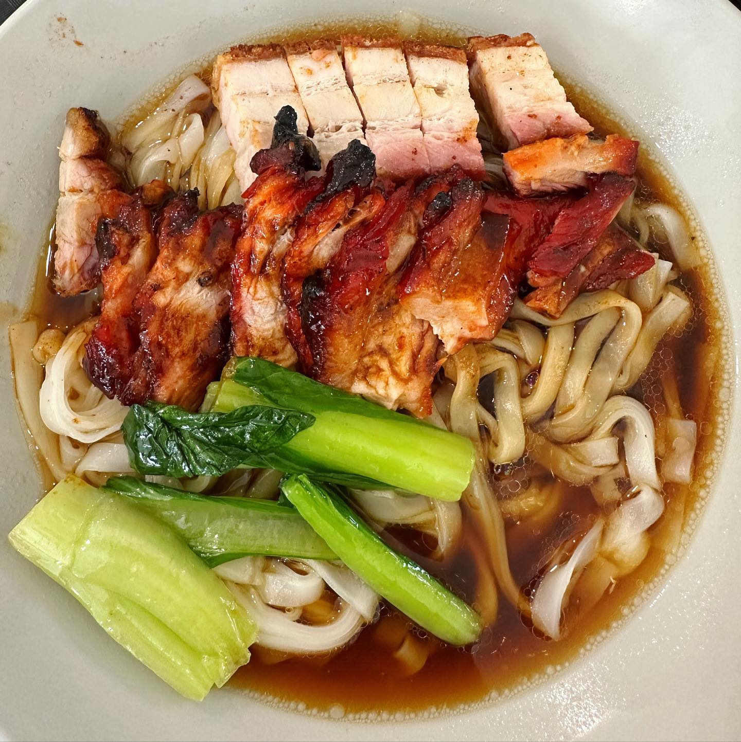 Char siew + roast pork hor fun ($5)!
