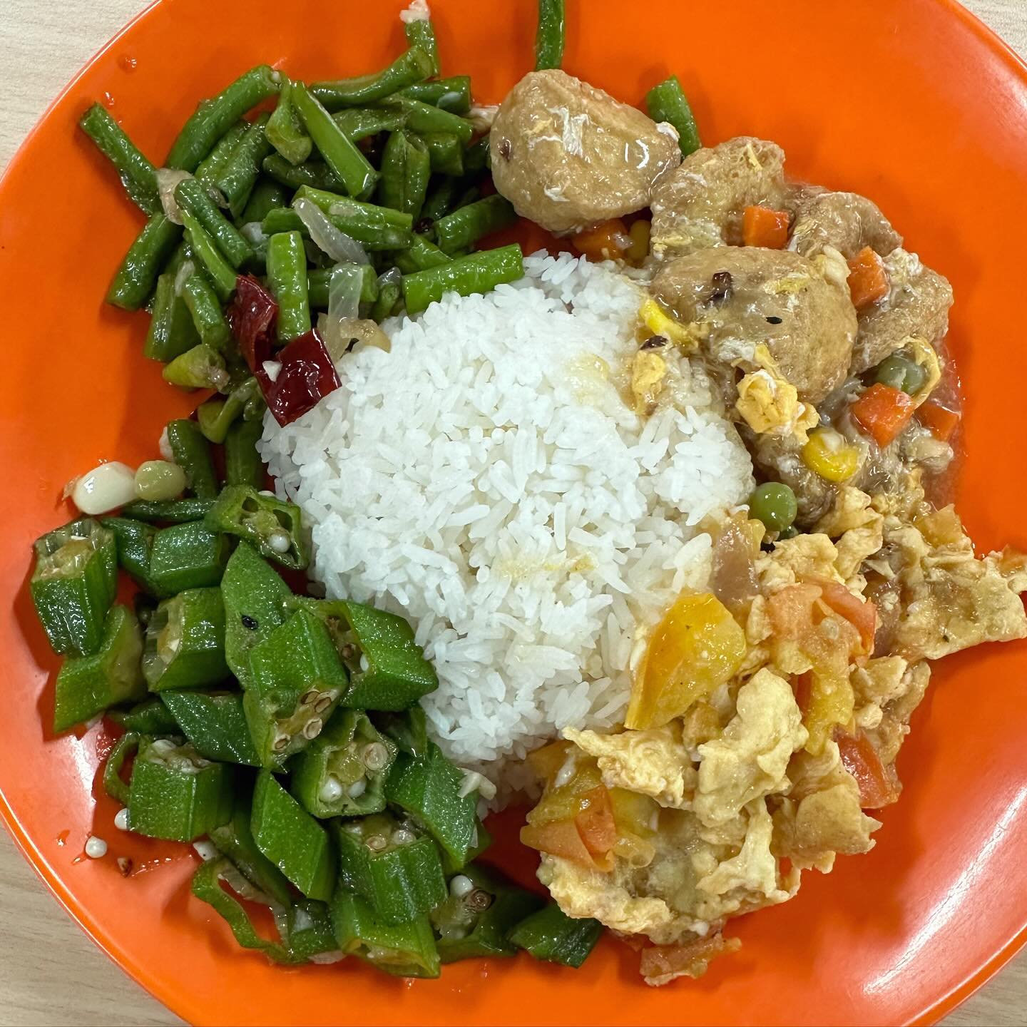 Mixed veg rice ($3)!