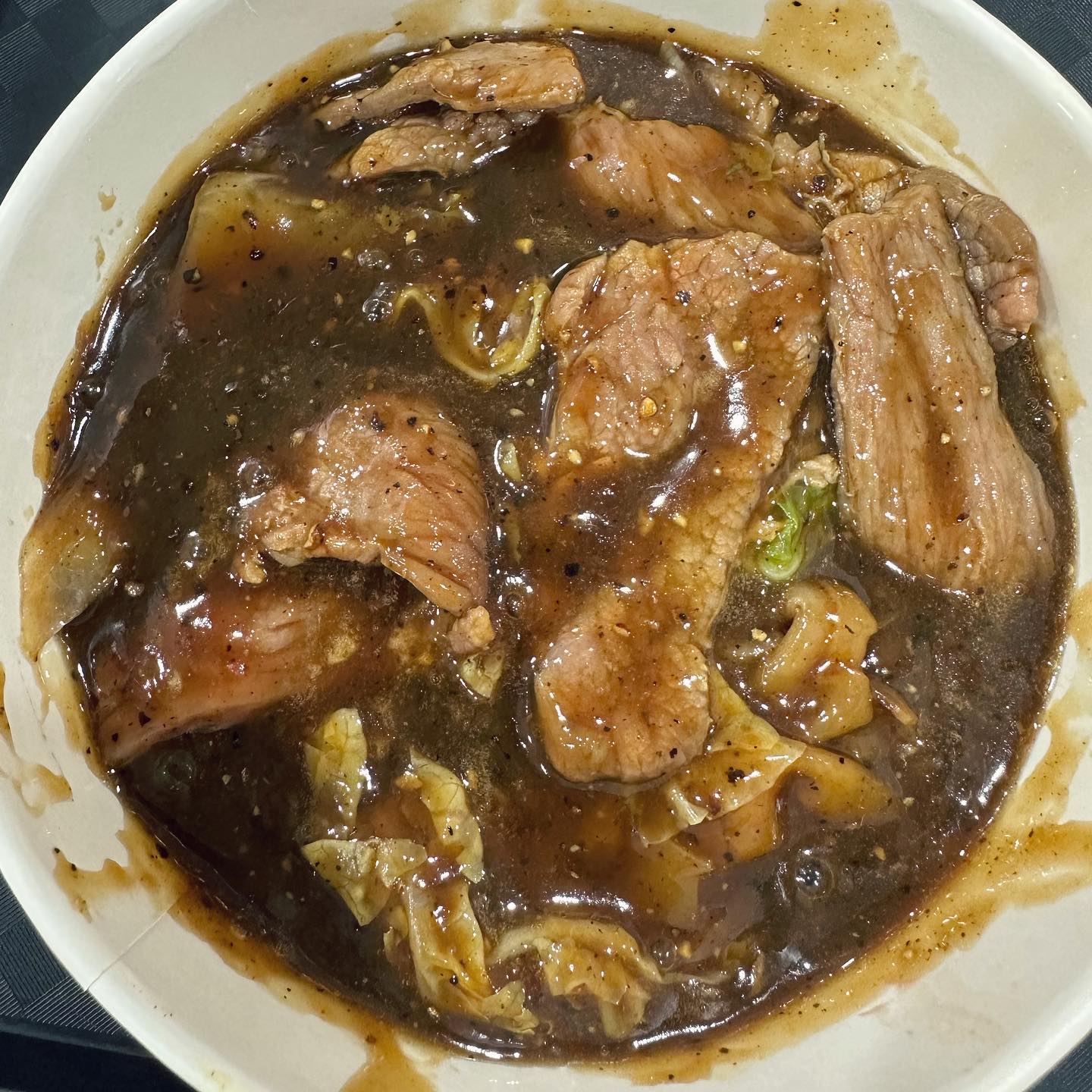 Black pepper beef hor fun ($6.80)!
