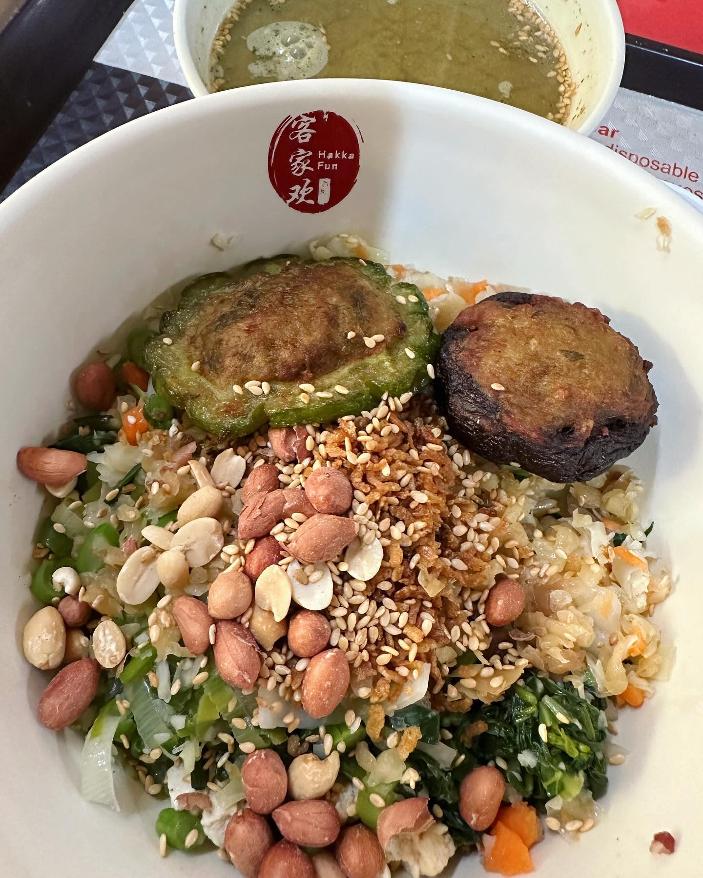 Thunder tea brown rice + YTF ($5 + $0.80/pc)!
