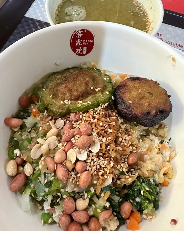 Thunder tea brown rice + YTF ($5 + $0.80/pc)!