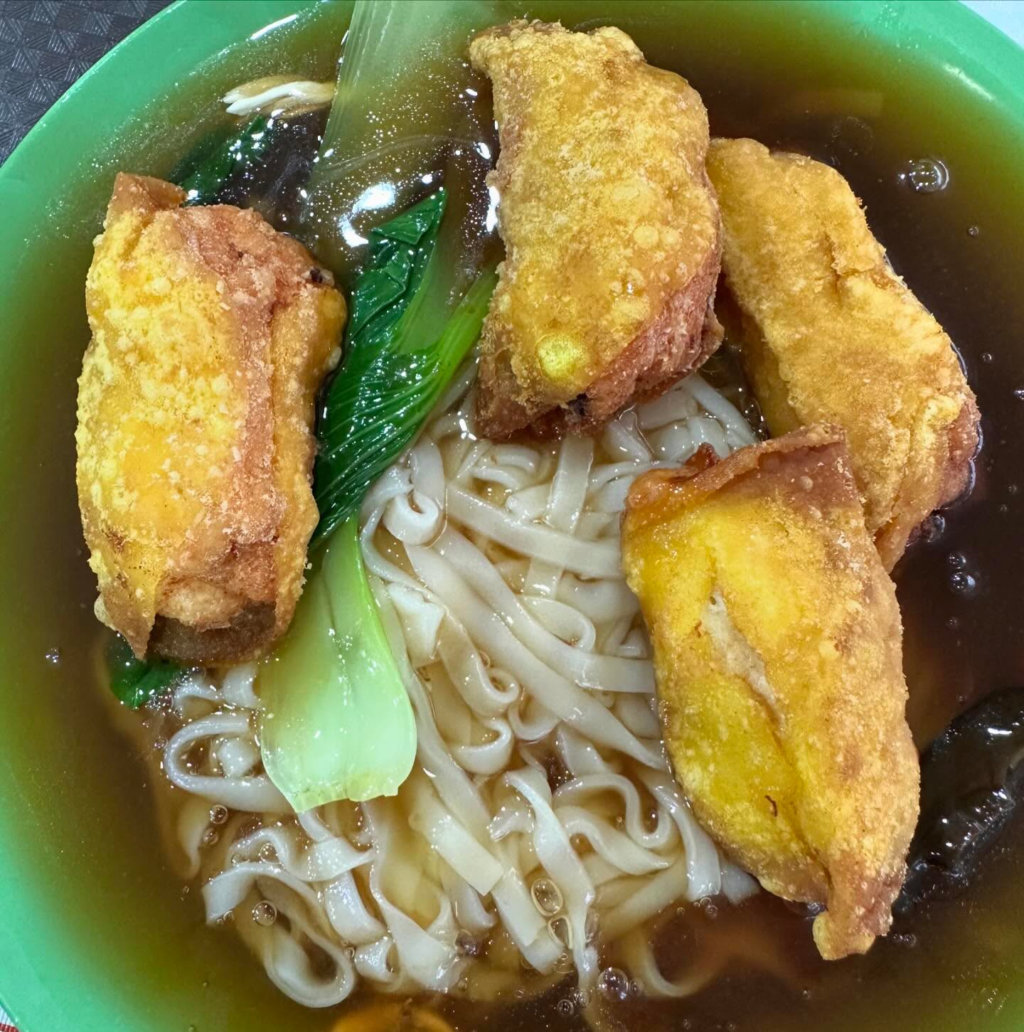 Fried fish dumplings hor fun ($6)!
