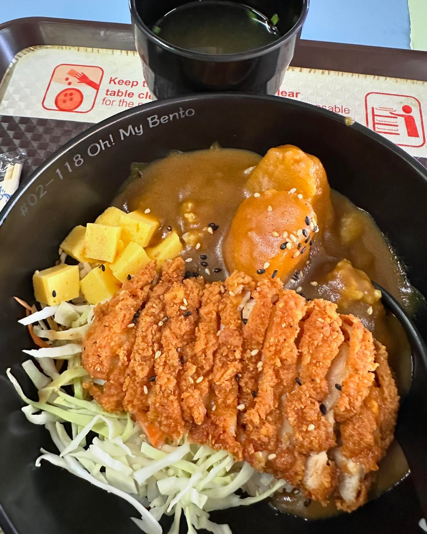 Oh! My Bento — chicken cutlet Japanese curry rice bowl ($6.50)!