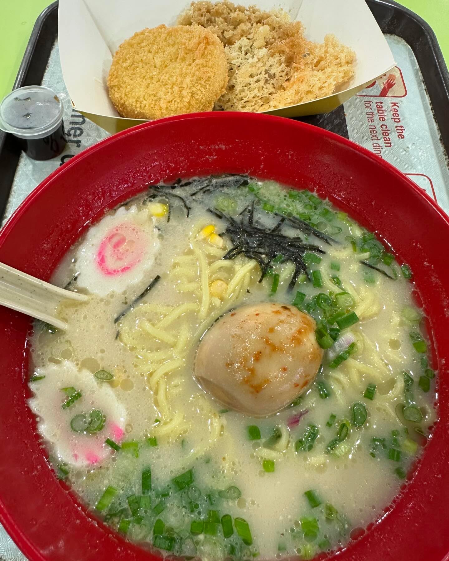 Hawker tonkotsu broth ramen + sides ($6.50)!