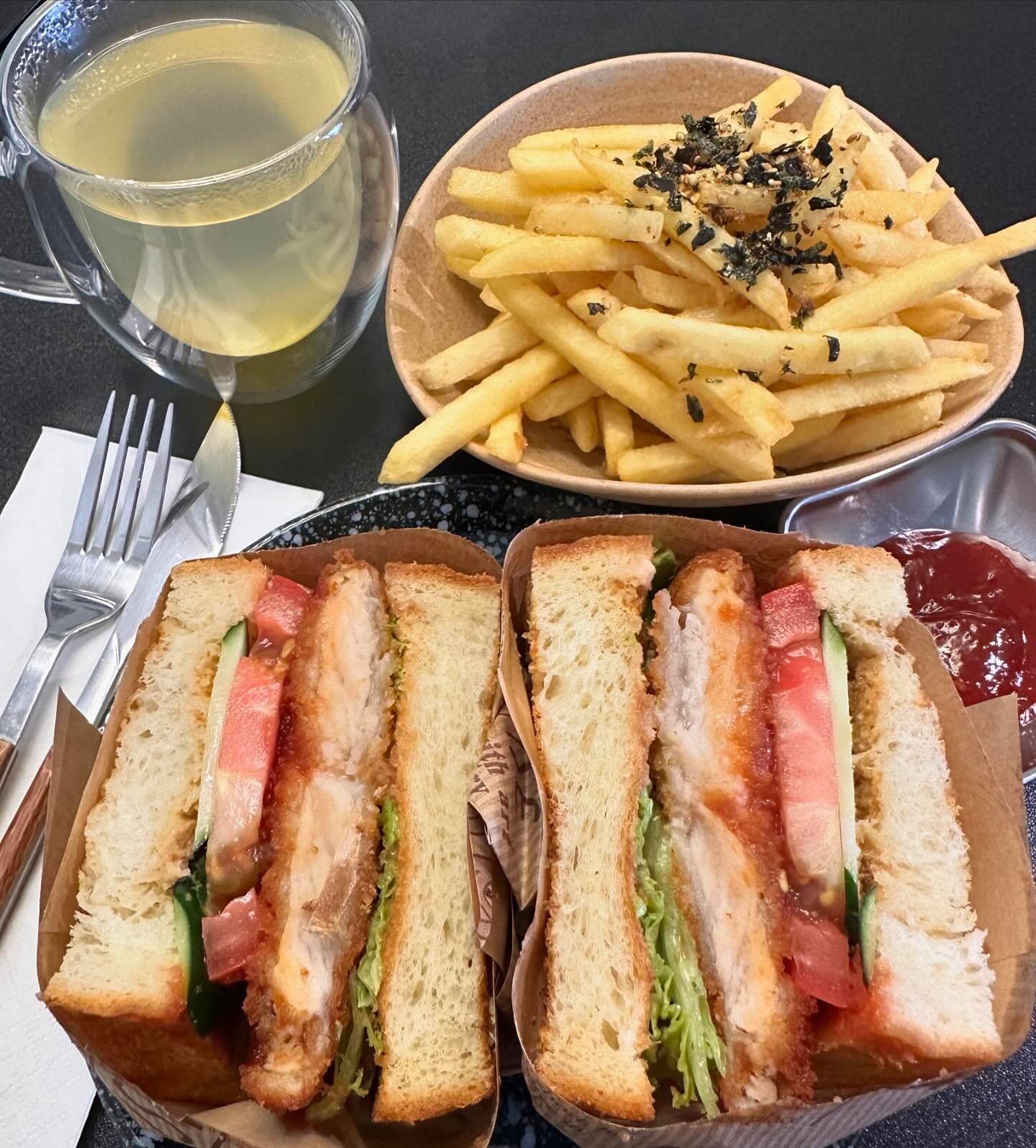 Pork katsu sando set + wabi fries + honey yuzu ($21.30+)!