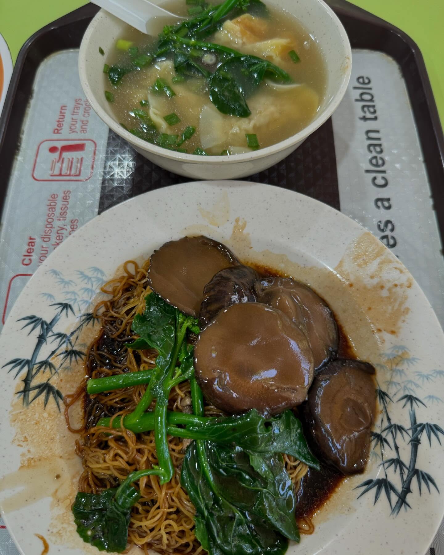 Mushroom wanton noodles ($6)!