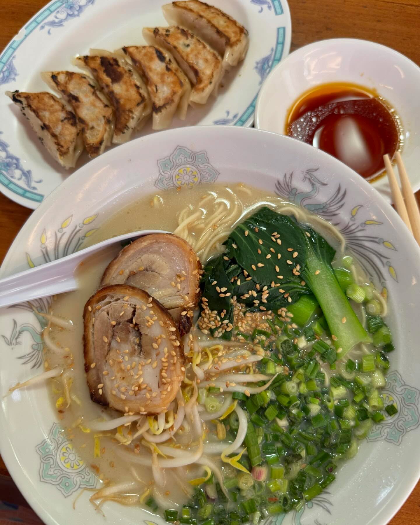 Tonkotsu ramen + gyoza lunch set ($21+)!