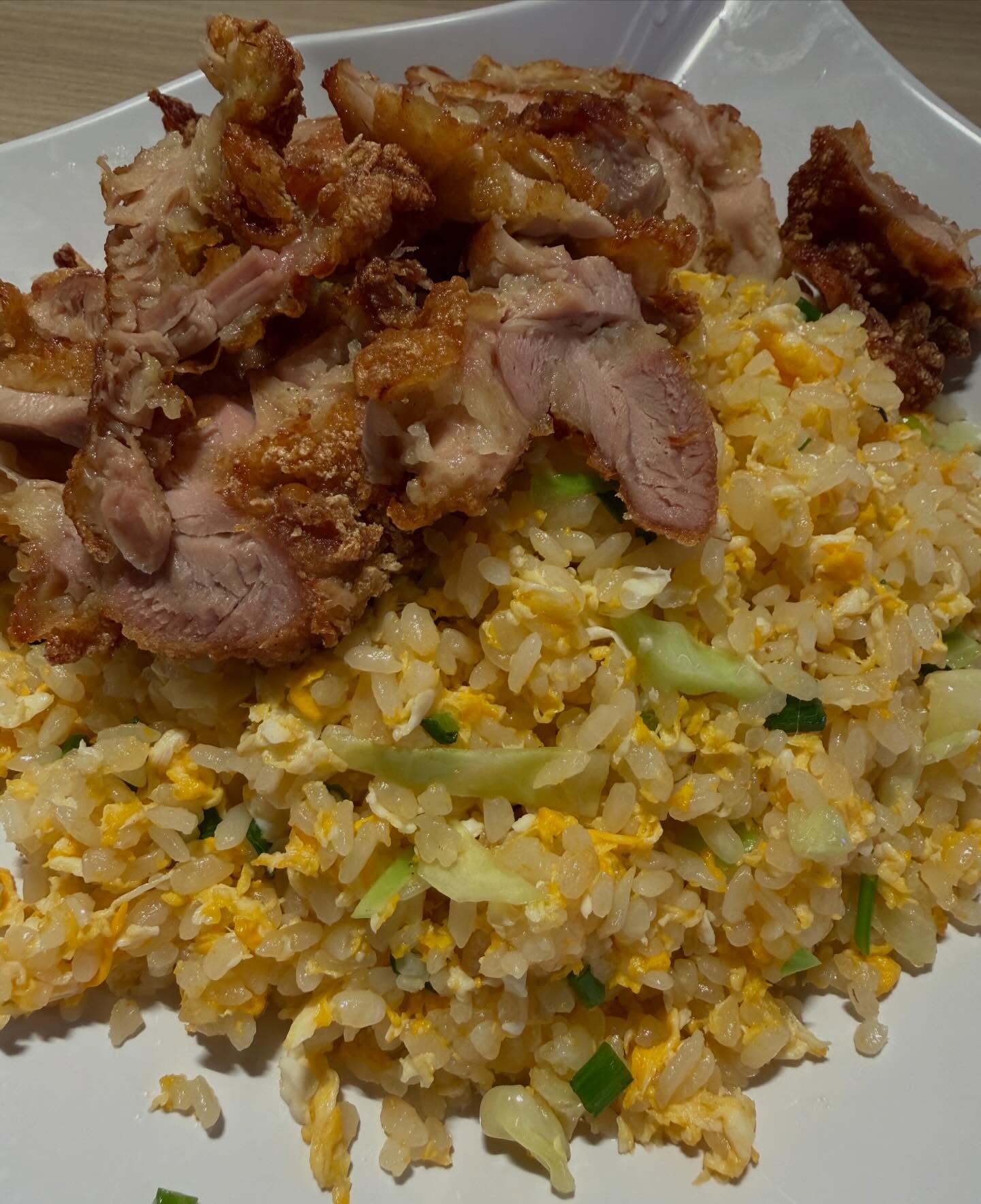 Chicken cutlet egg fried rice ($8)!