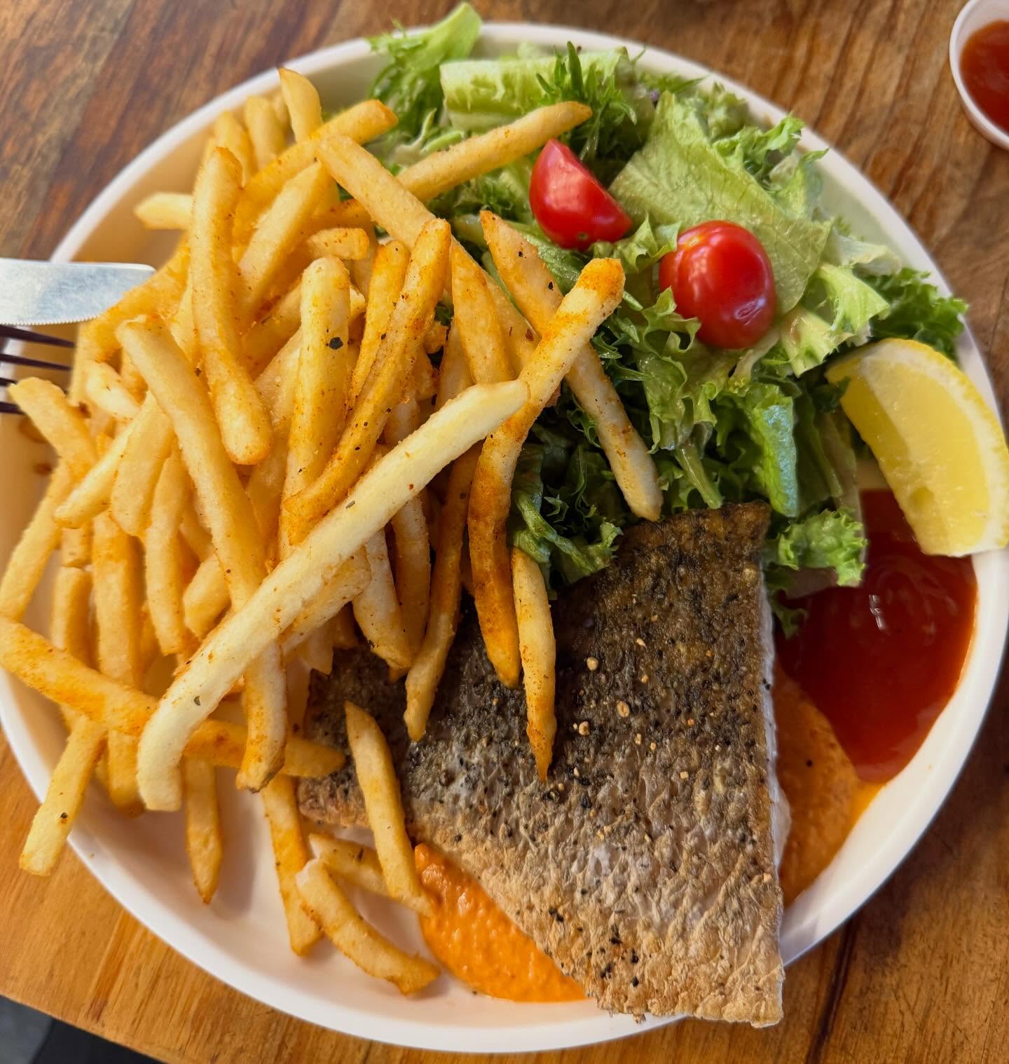 Pan-seared barramundi at Outram Park ($14.90)!