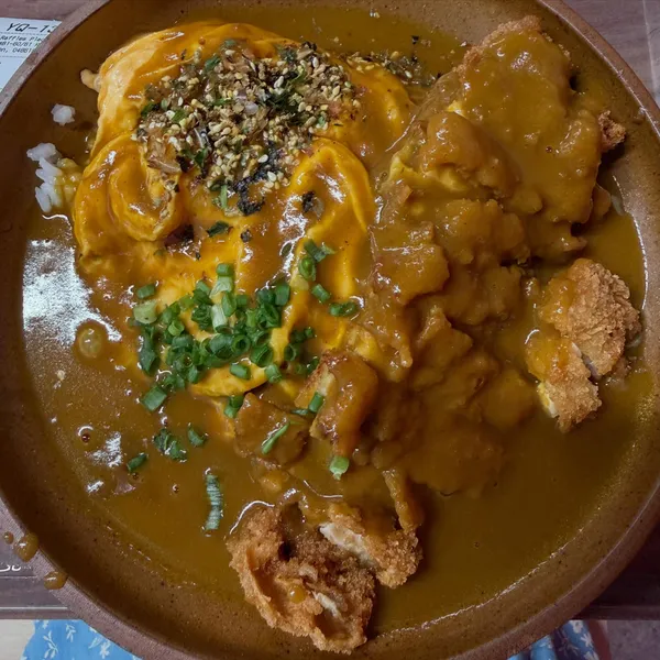 Chicken katsu curry don with scrambled egg ($11.90)!
