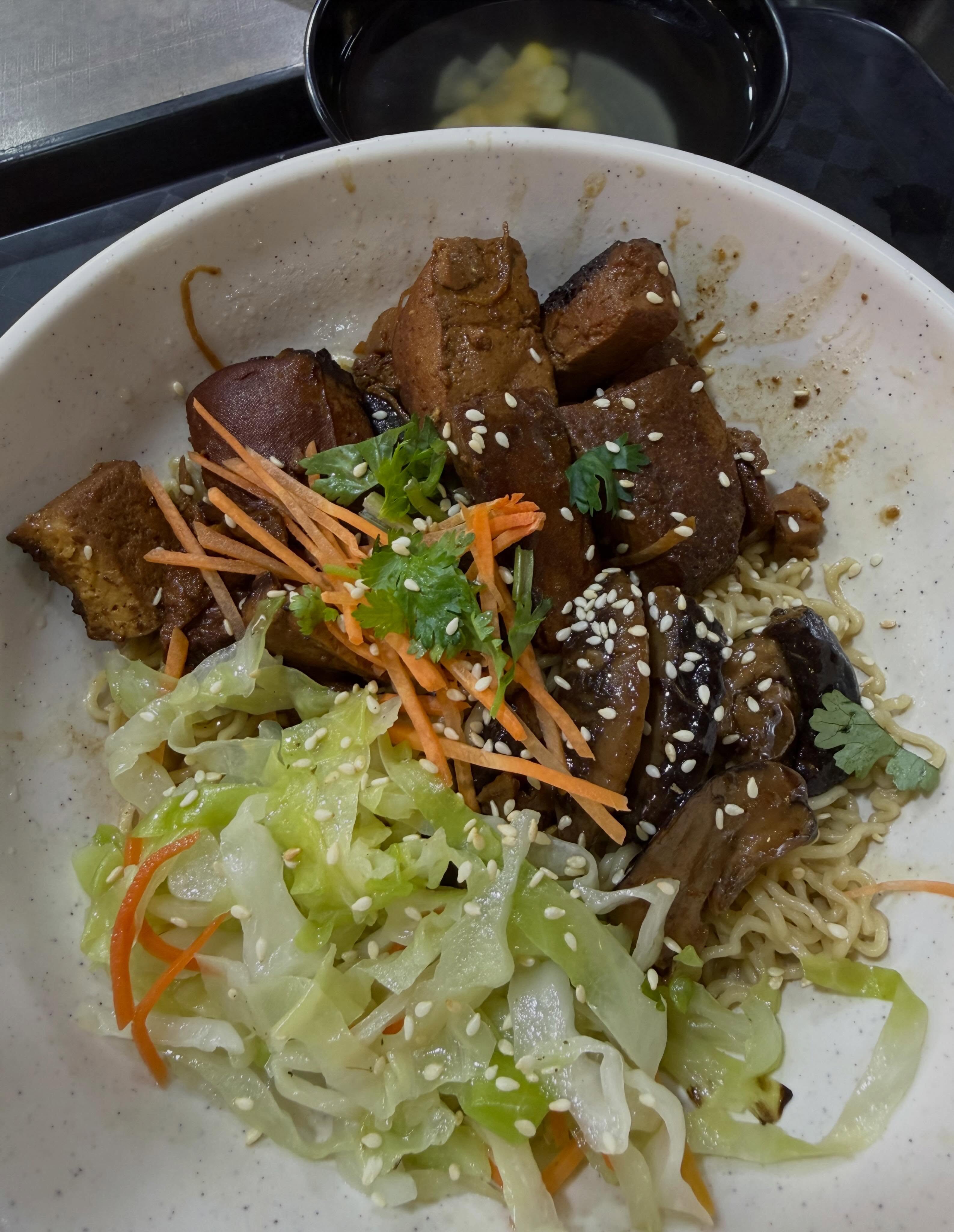 Braised tofu kolo mee with mushroom ($6.80)!