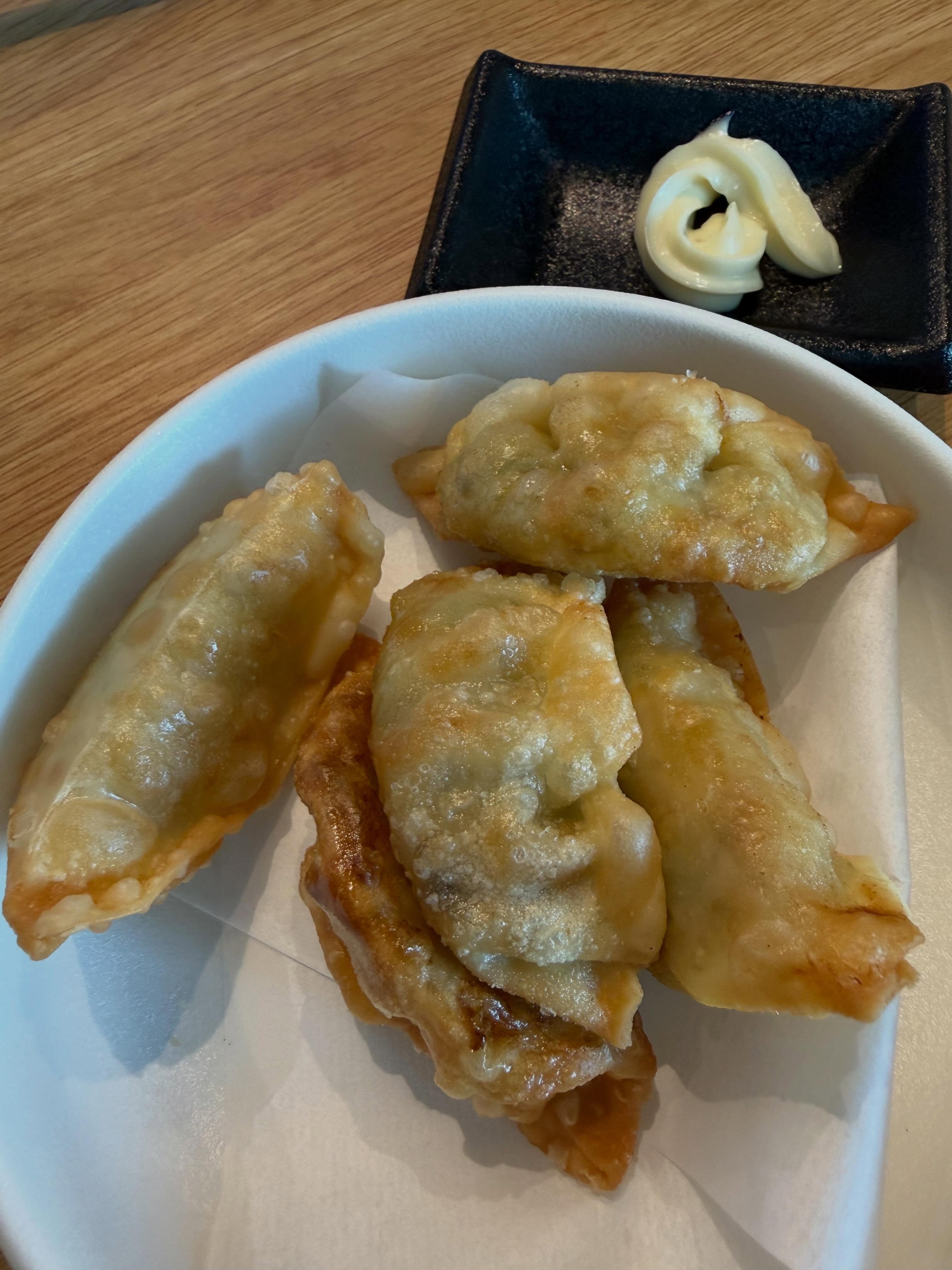Deep-fried Edamame Gyoza with kewpie mayo at Torikizoku VivoCity