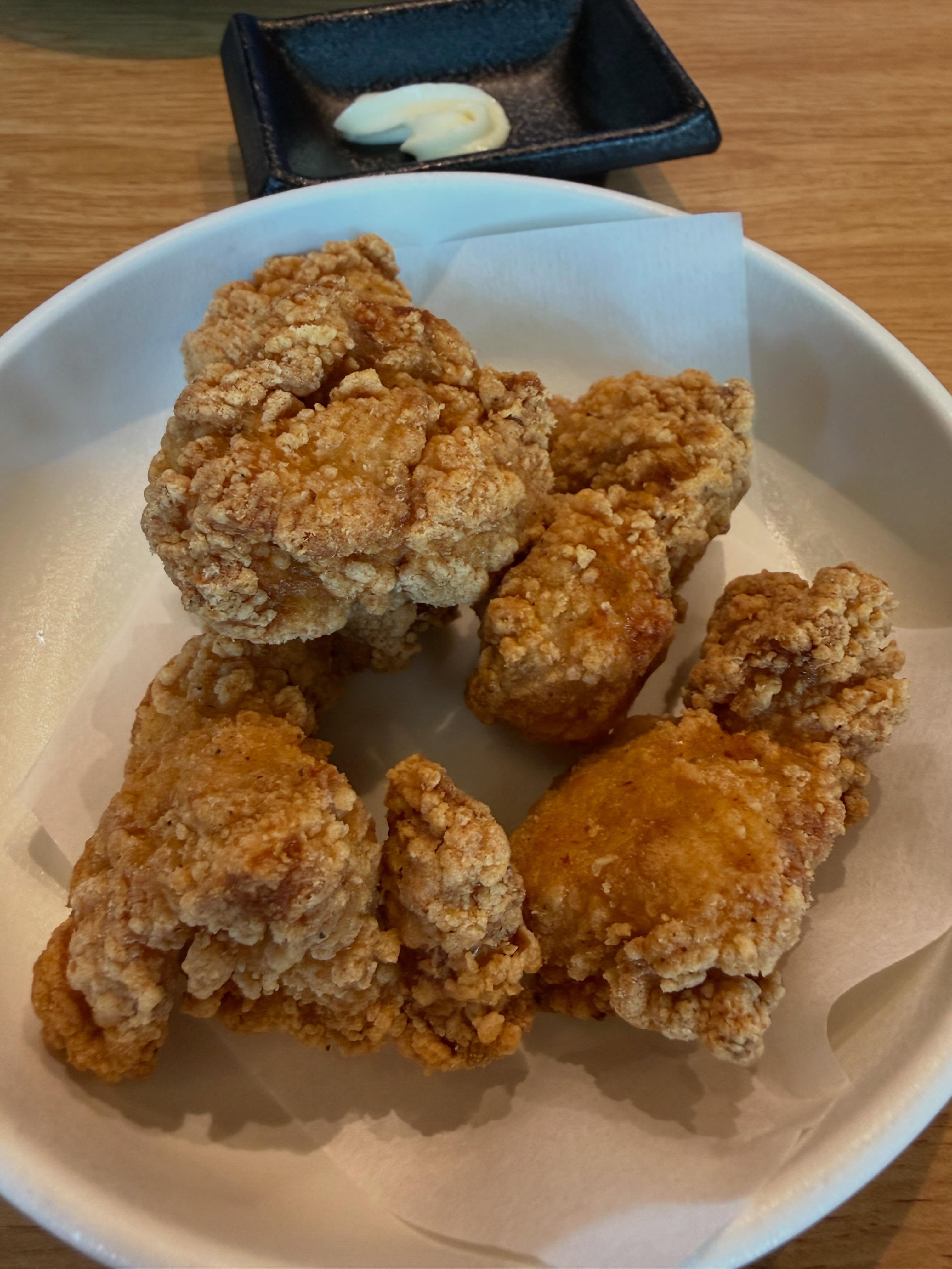 Karaage Japanese fried chicken with mayo at Torikizoku
