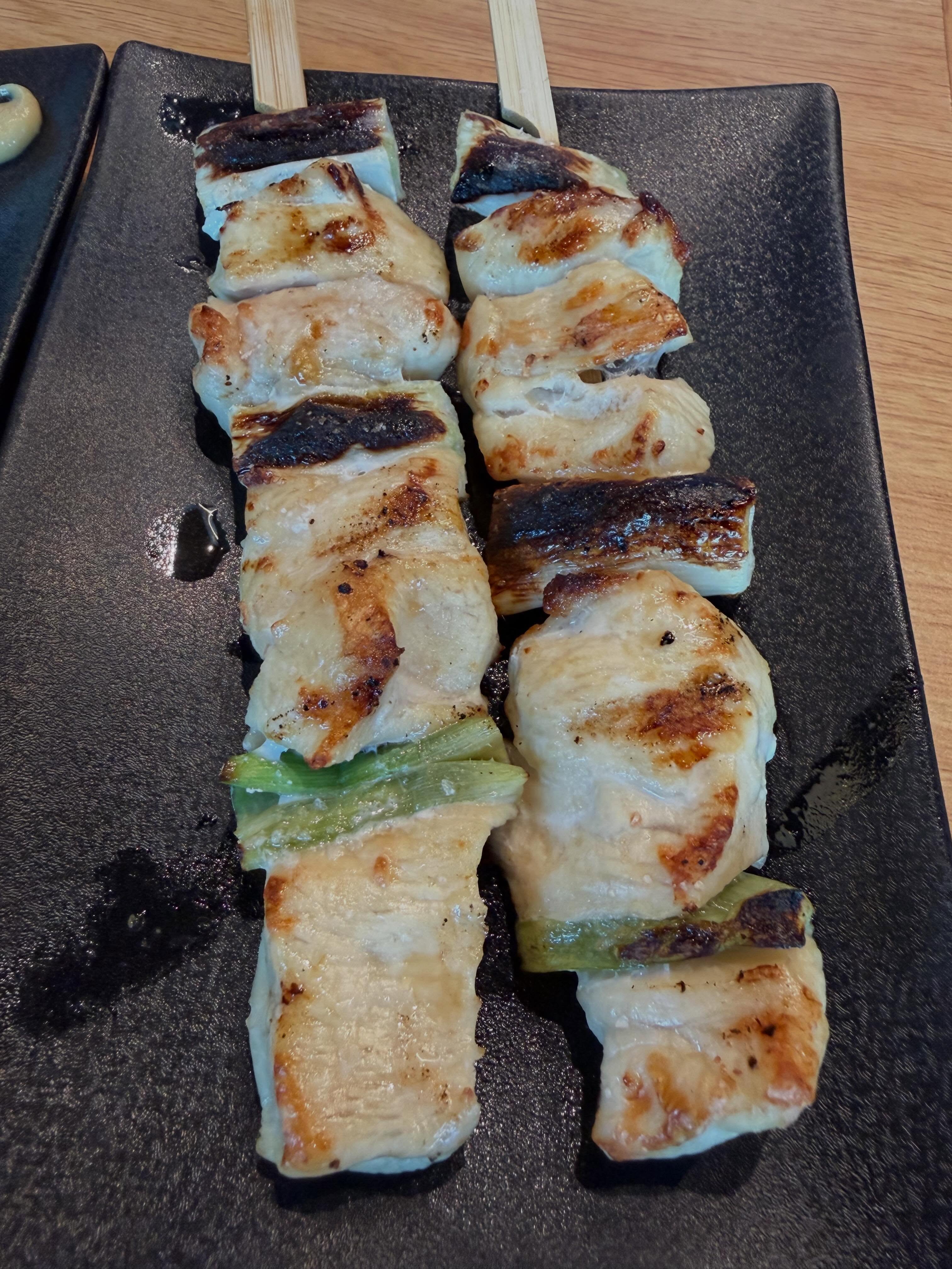Stuffed Bell Pepper with Ponzu, chicken inside green bell pepper at Torikizoku