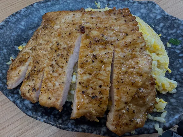 Pork cutlet egg fried rice @ King of Fried Rice ($7.30)!